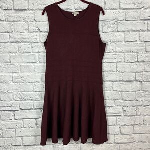 Eva Mendes New York & Company Burgundy Knit Dress Size XL